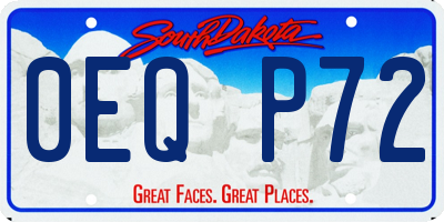 SD license plate 0EQP72