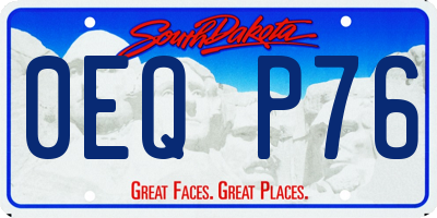 SD license plate 0EQP76