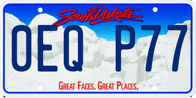 SD license plate 0EQP77