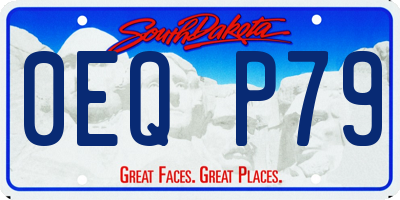 SD license plate 0EQP79