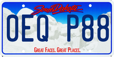 SD license plate 0EQP88