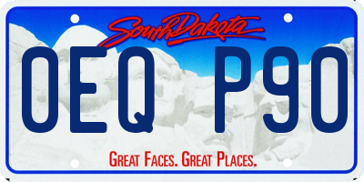 SD license plate 0EQP90