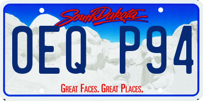 SD license plate 0EQP94