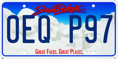 SD license plate 0EQP97