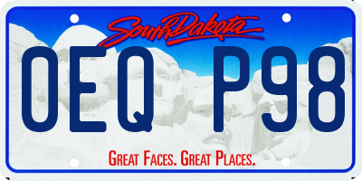 SD license plate 0EQP98