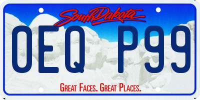 SD license plate 0EQP99