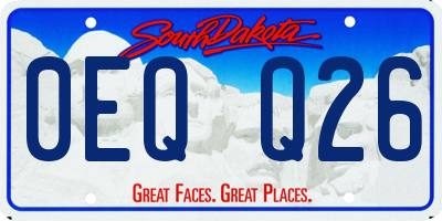 SD license plate 0EQQ26