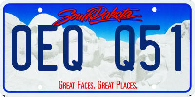 SD license plate 0EQQ51