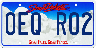 SD license plate 0EQR02