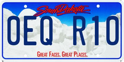 SD license plate 0EQR10