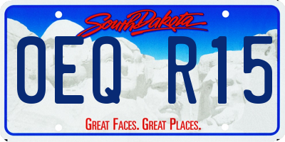SD license plate 0EQR15