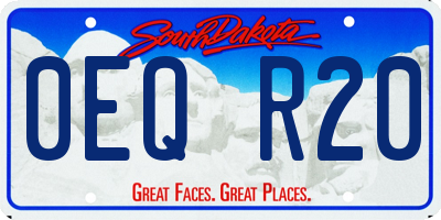 SD license plate 0EQR20