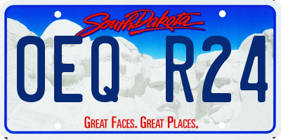 SD license plate 0EQR24