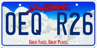SD license plate 0EQR26