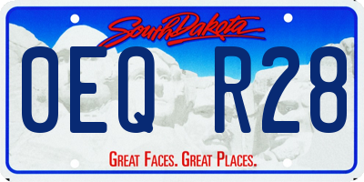 SD license plate 0EQR28
