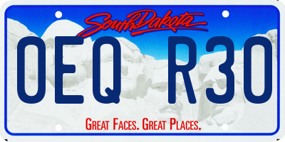 SD license plate 0EQR30