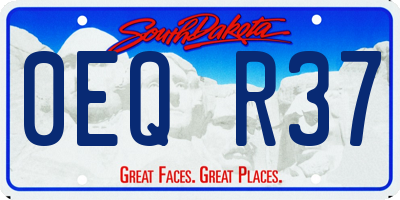 SD license plate 0EQR37