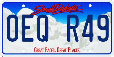 SD license plate 0EQR49