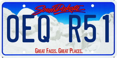 SD license plate 0EQR51