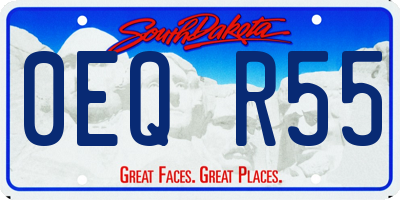 SD license plate 0EQR55