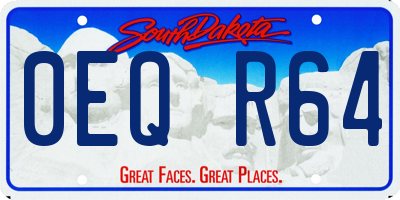 SD license plate 0EQR64