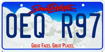 SD license plate 0EQR97