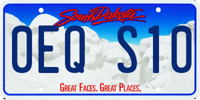 SD license plate 0EQS10