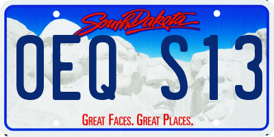 SD license plate 0EQS13