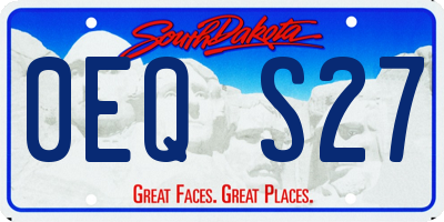 SD license plate 0EQS27