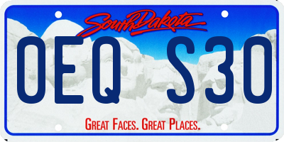 SD license plate 0EQS30