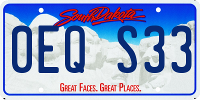 SD license plate 0EQS33