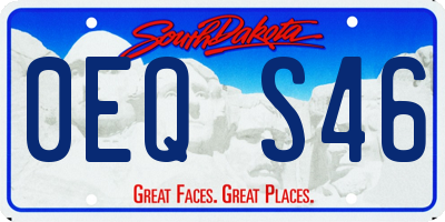 SD license plate 0EQS46