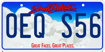 SD license plate 0EQS56