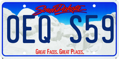 SD license plate 0EQS59
