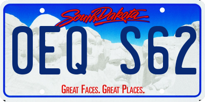 SD license plate 0EQS62
