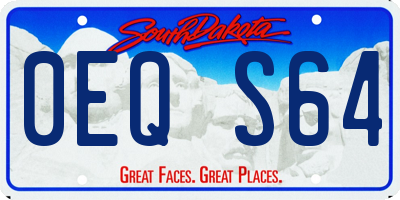 SD license plate 0EQS64