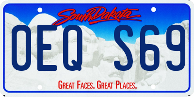 SD license plate 0EQS69
