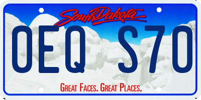 SD license plate 0EQS70