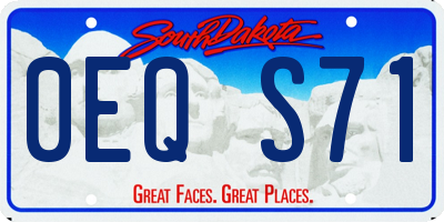 SD license plate 0EQS71