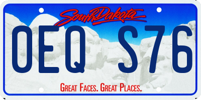 SD license plate 0EQS76