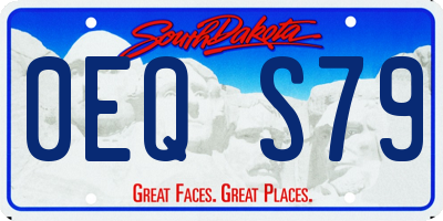 SD license plate 0EQS79