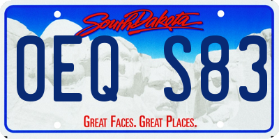 SD license plate 0EQS83