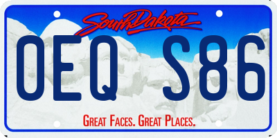 SD license plate 0EQS86