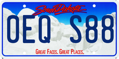 SD license plate 0EQS88