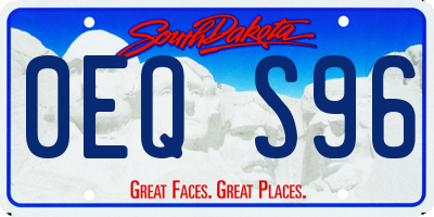 SD license plate 0EQS96