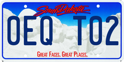 SD license plate 0EQT02