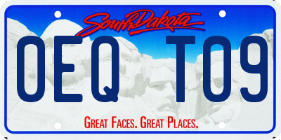 SD license plate 0EQT09
