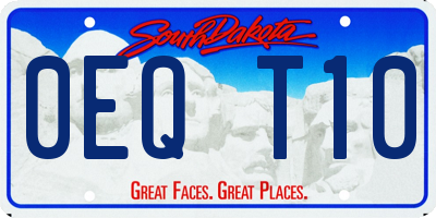 SD license plate 0EQT10