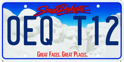 SD license plate 0EQT12
