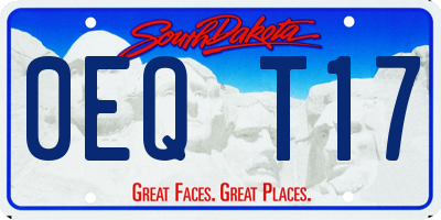 SD license plate 0EQT17
